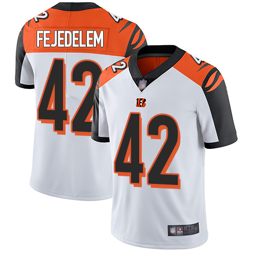 Cincinnati Bengals Limited White Men Clayton Fejedelem Road Jersey NFL Footballl #42 Vapor Untouchable->cincinnati bengals->NFL Jersey